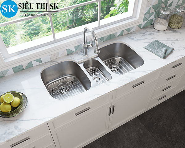 Chậu rửa inox 3 ngăn cao cấp sang trọng giá thành rẻ